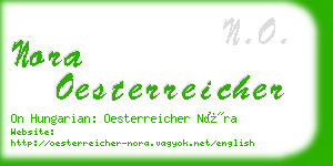 nora oesterreicher business card